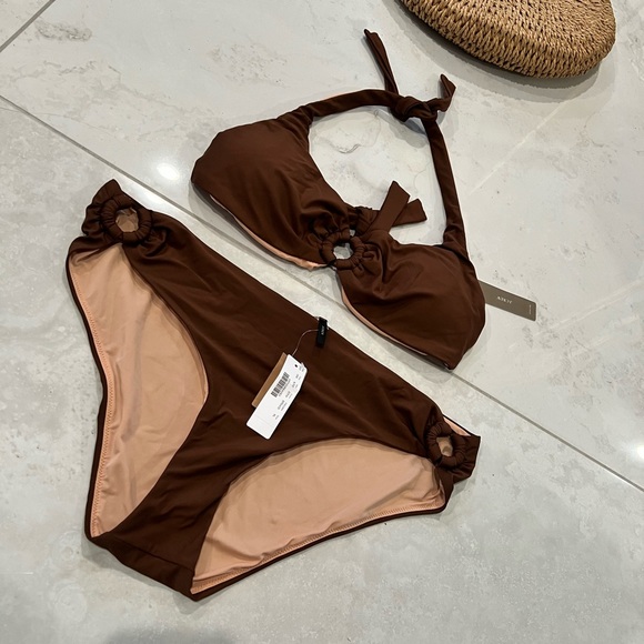 NEW J. CREW Two  Piece brown bikini - Picture 2 of 6